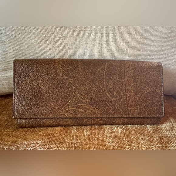 Beautiful Etro Continental Leather Wallet